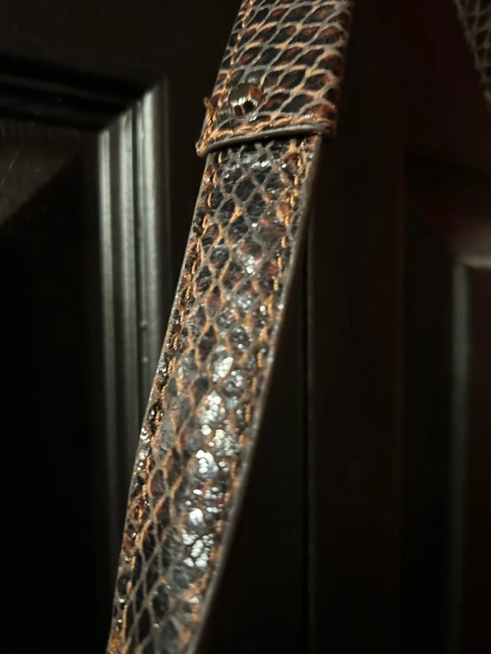 b. makowsky Brown Leather Fringe Shoulder Bag- slight western look - very cute!! - Picture 5 of 6